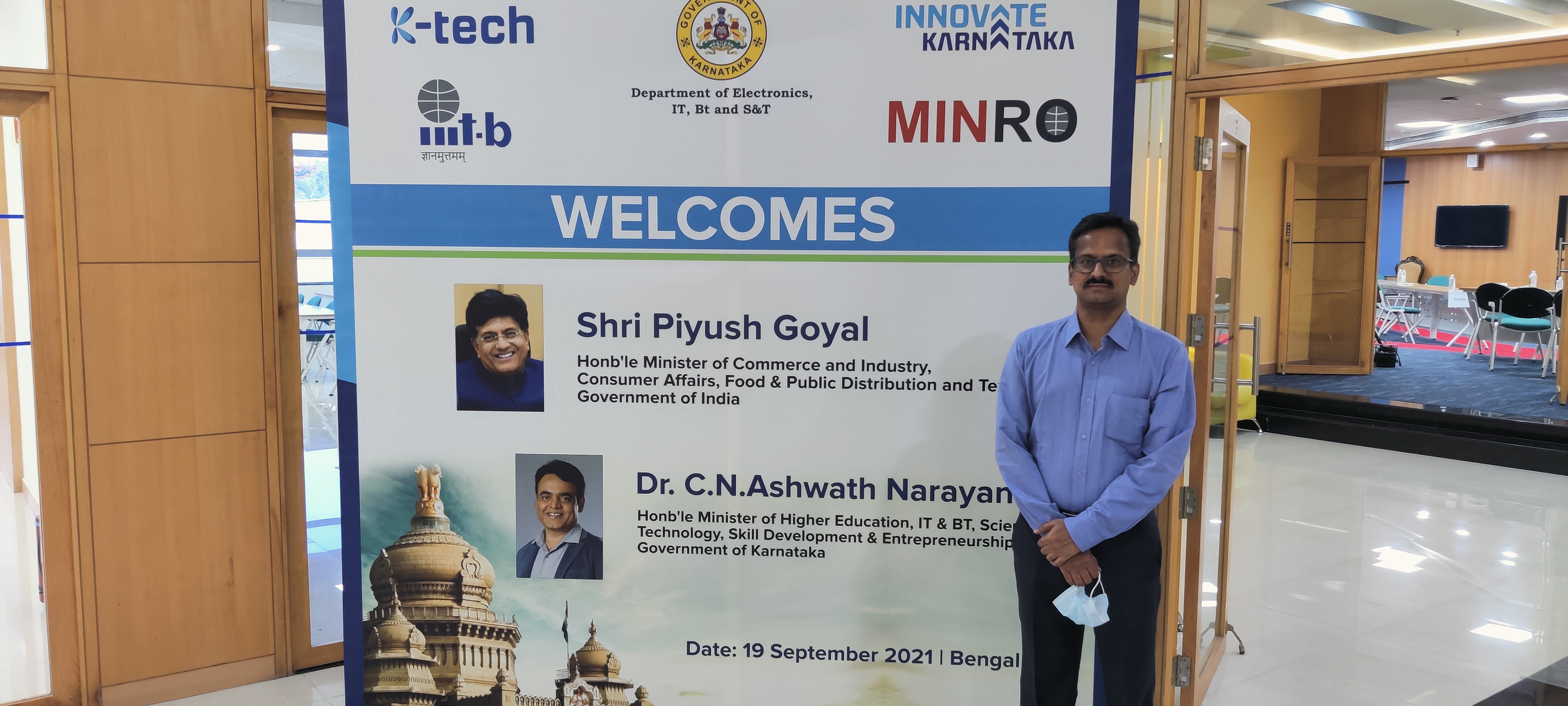 1. Meeting with Ministers at IIITB, Bengaluru